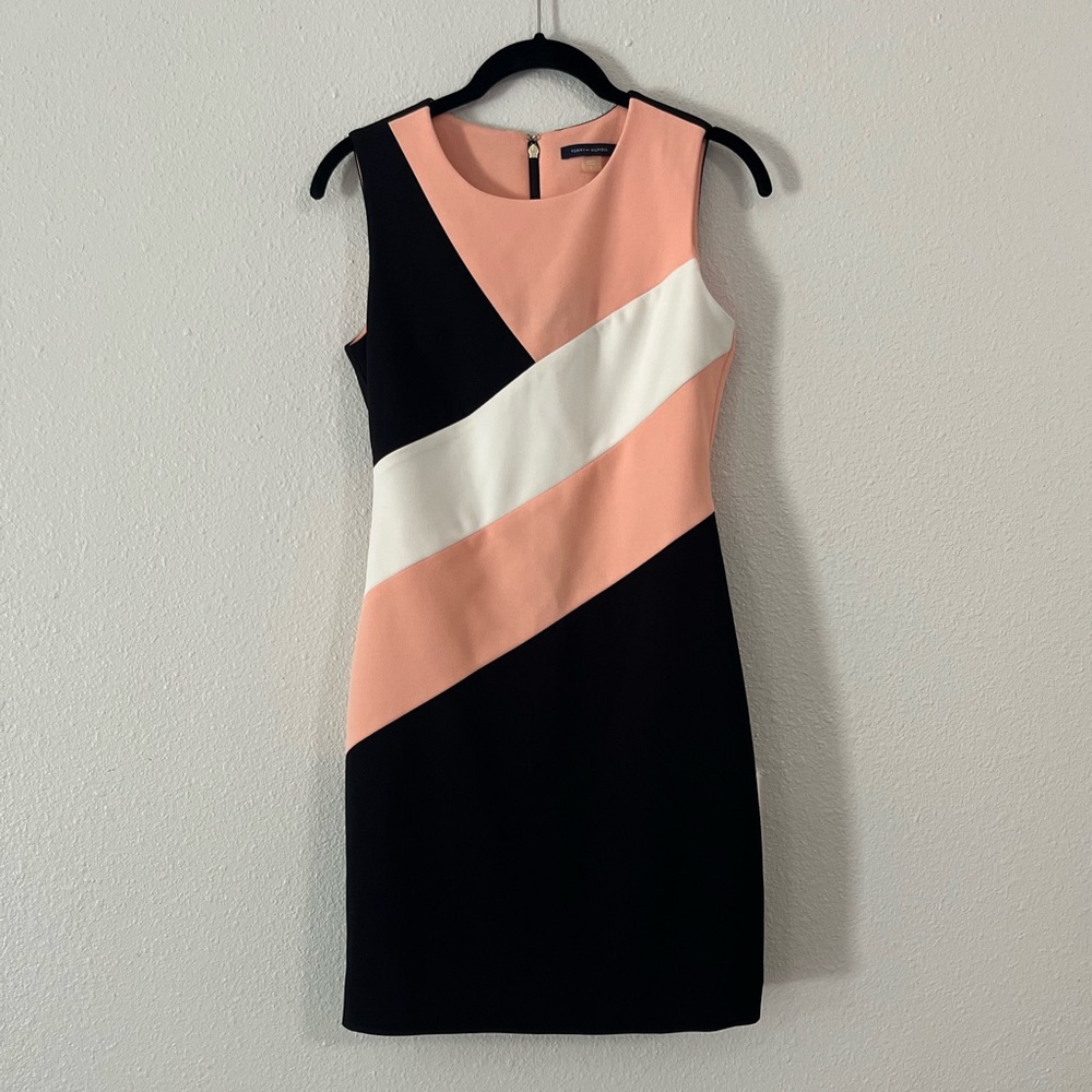 Tommy Hilfiger Tri-Color Mini Dress - Black, Pink, White